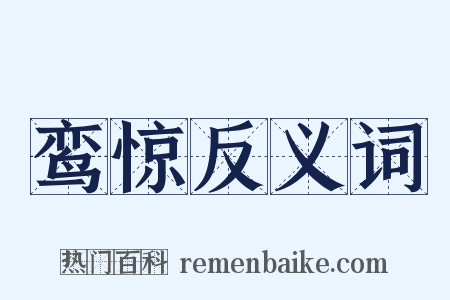 鸾惊反义词是什么意思的图片